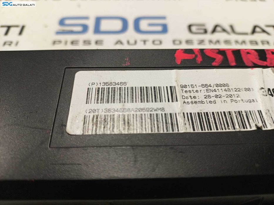 Unitate Modul Calculator Confort Confort Incalzire AC Clima Aer Conditionat Opel Astra J 2009 - 2015 Cod 13583466 [L0675]