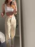 vand mom jeans crem