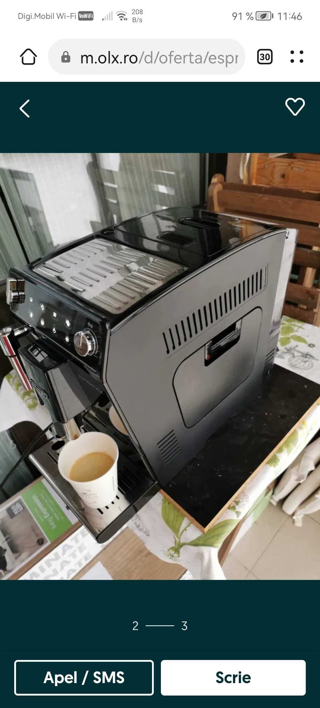 Expresor Automat de Cafea Delonghi Autentica