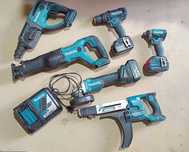 Set Makita 18v flex impact rotopercutor filetanta fierăstrău