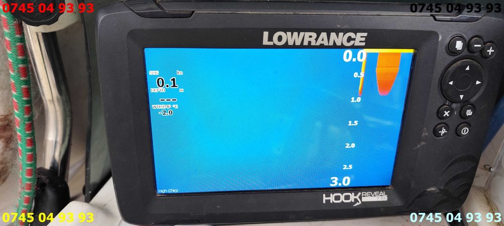 SONAR  Lowrance 7 REVEAL cu sonda  perfect functional sonda dubla