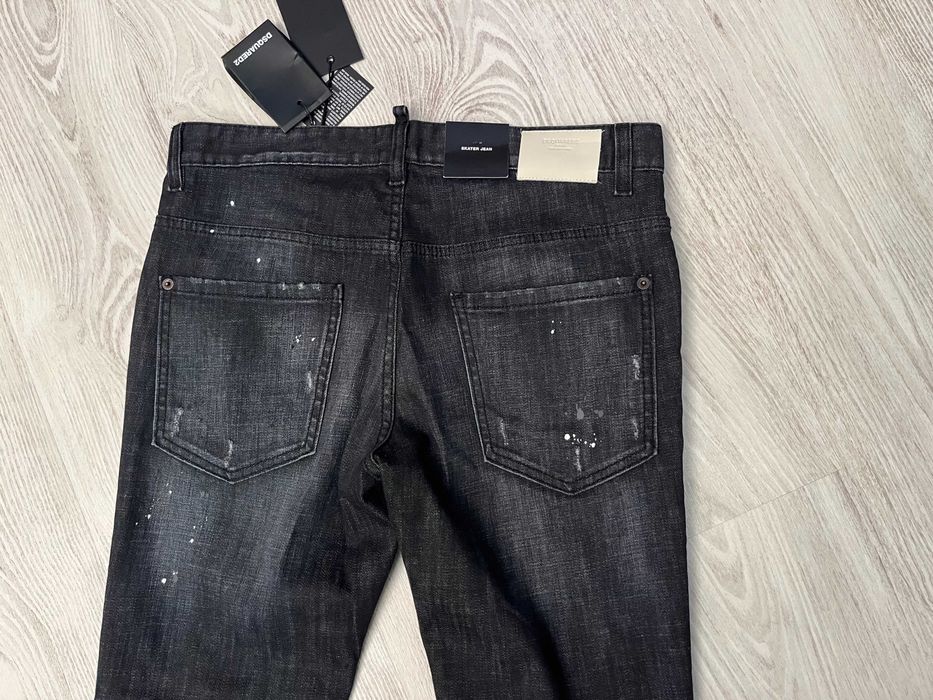 Dsquared2 blugi Skater Jean cu piele 48 italy, sau M, retail 725 euro