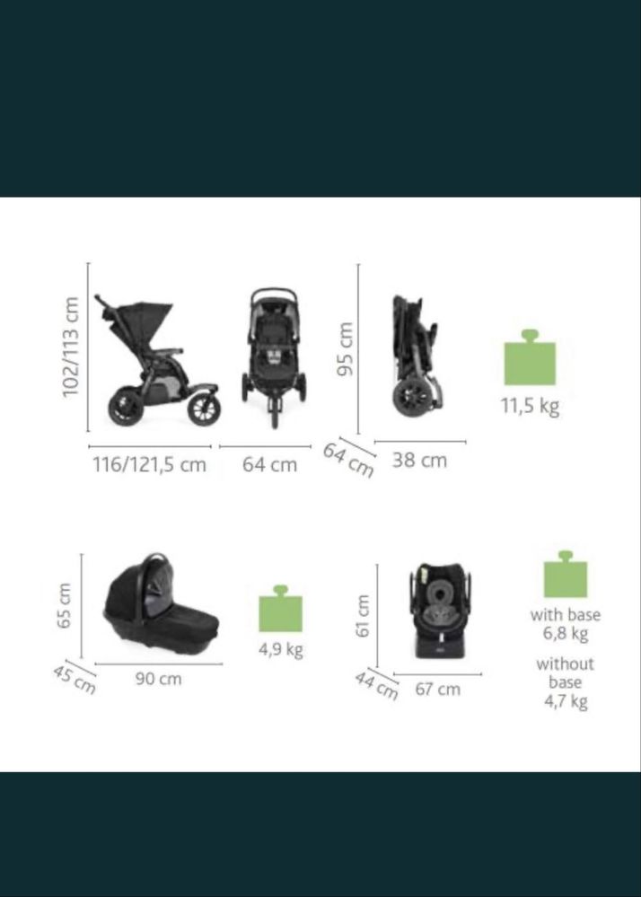 Carucior 3 in 1 chicco Trio Activ3
