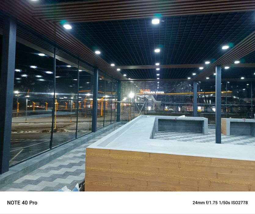 Tent baner salofan ustonovka баннер тент Басен фантан темир билан