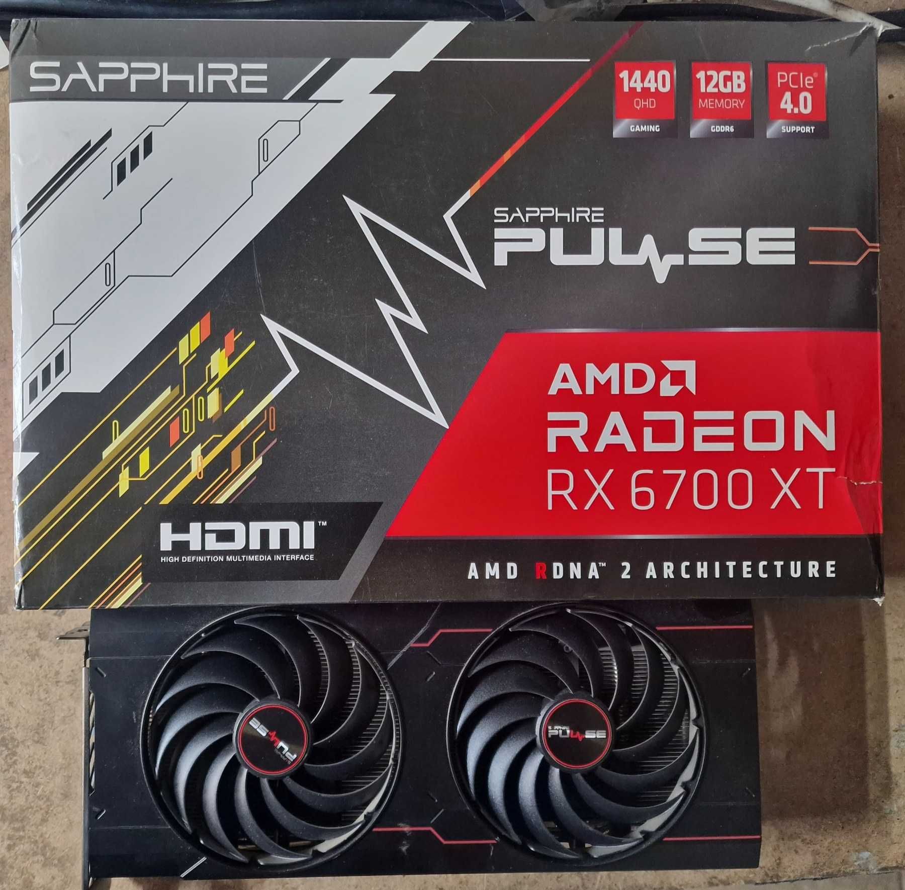 AMD Radeon Sapphre Pulse 6700XT 12 GB DDR 6 Гаранция 3 месеца