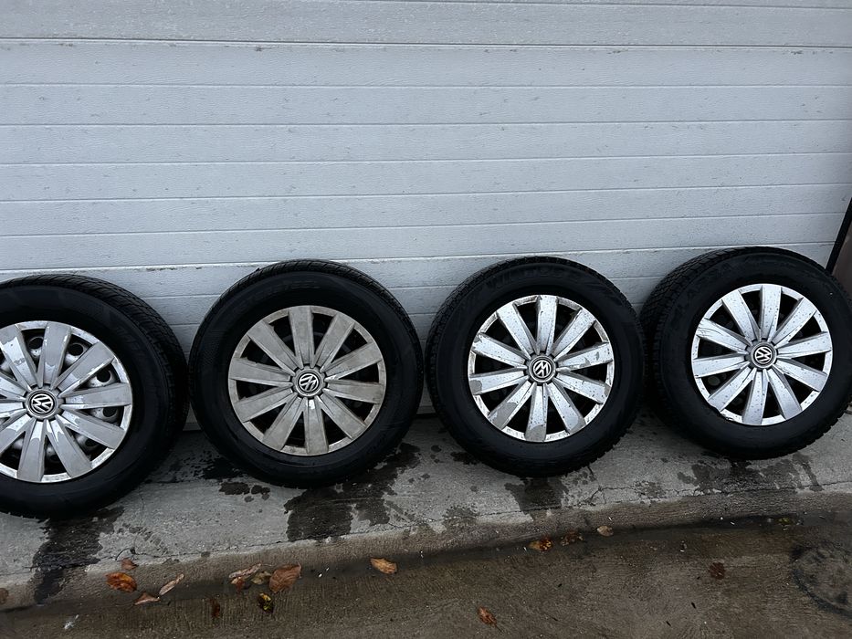 Set 4 anvelope , cu jante de otel, 5*120