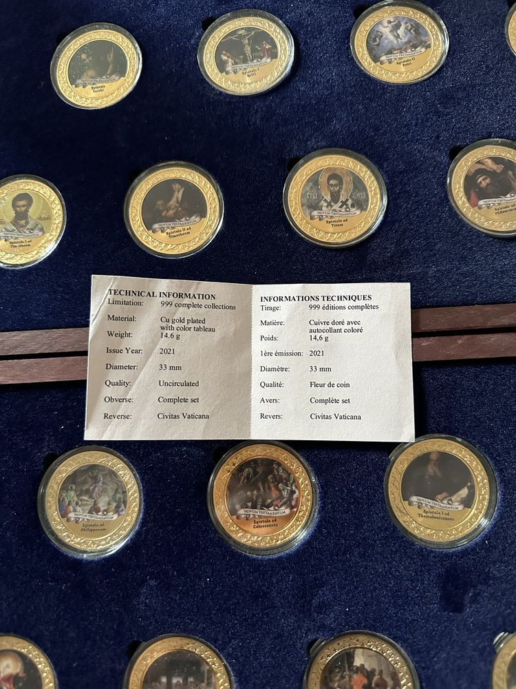 27 medalii placate cu aur - Biblia