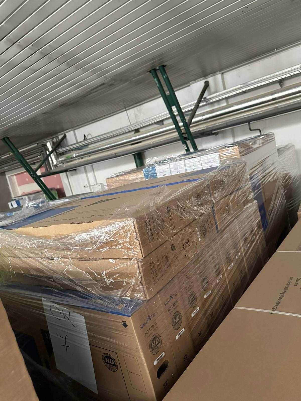 Paleti cu TELEVIZOARE 511 bucati, paleti targ, amazon, tv ieftine