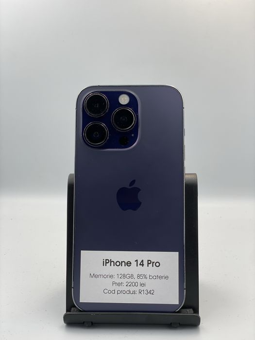 iPhone 14 Pro - 128GB memorie, 85% baterie, 1 an garantie