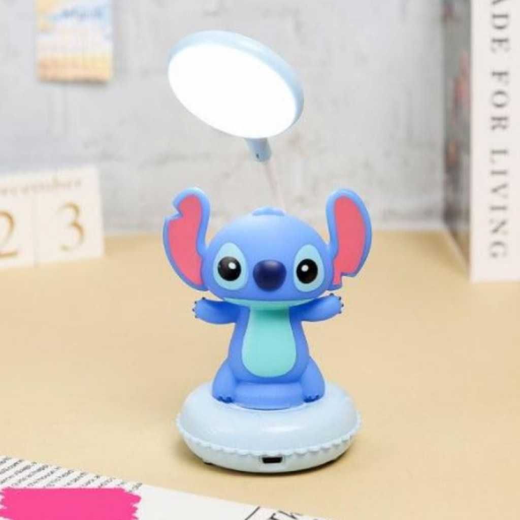 Детска Настолна LED 3D лампа Stitch & Angel