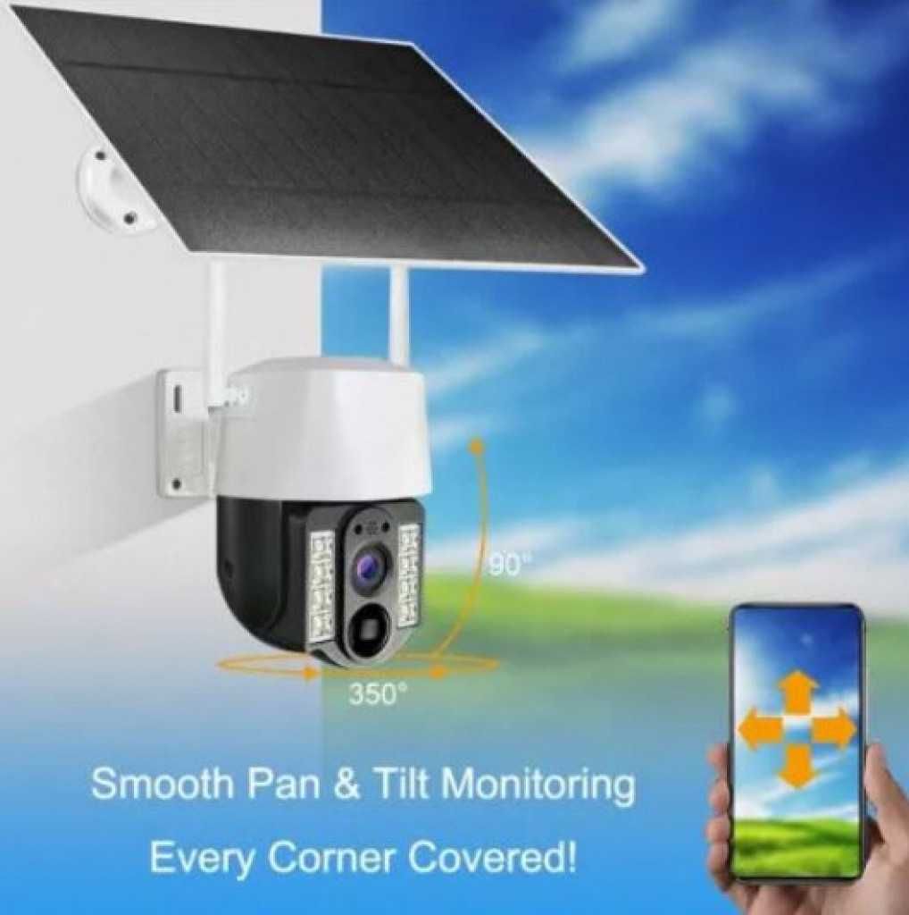 WiFi соларна камера 4G SIM карта, 8MP V380 VC3-4G