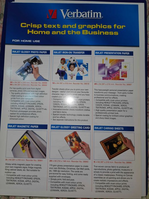 Фотобумага разная