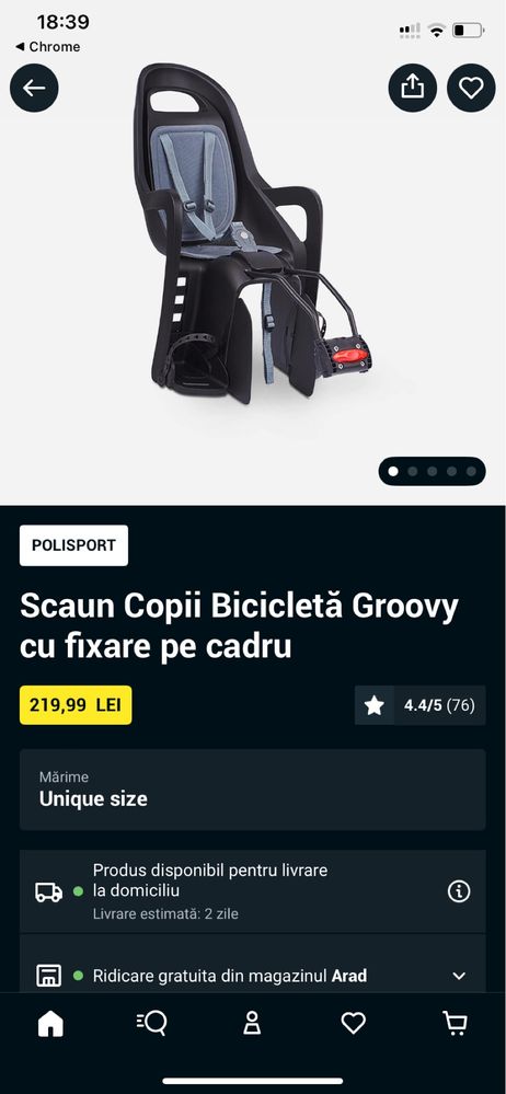 Scaun copii pentru bicicleta