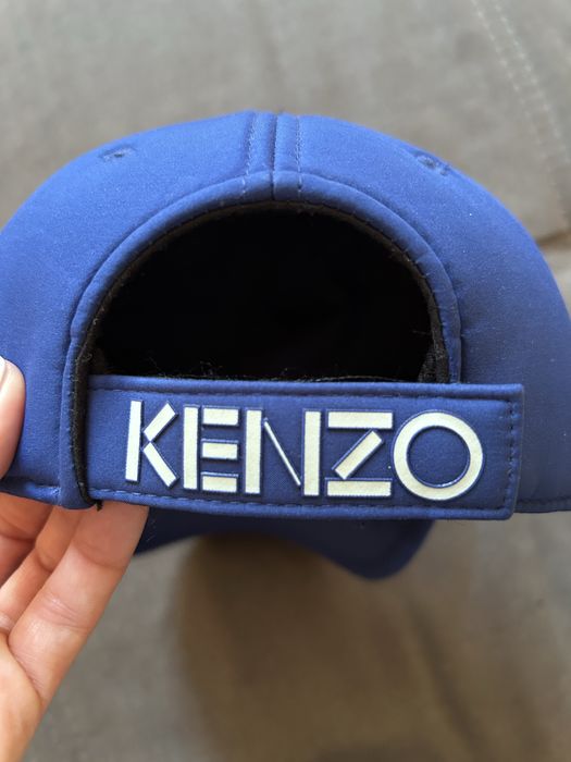 Kenzo blue tiger print baseball cap