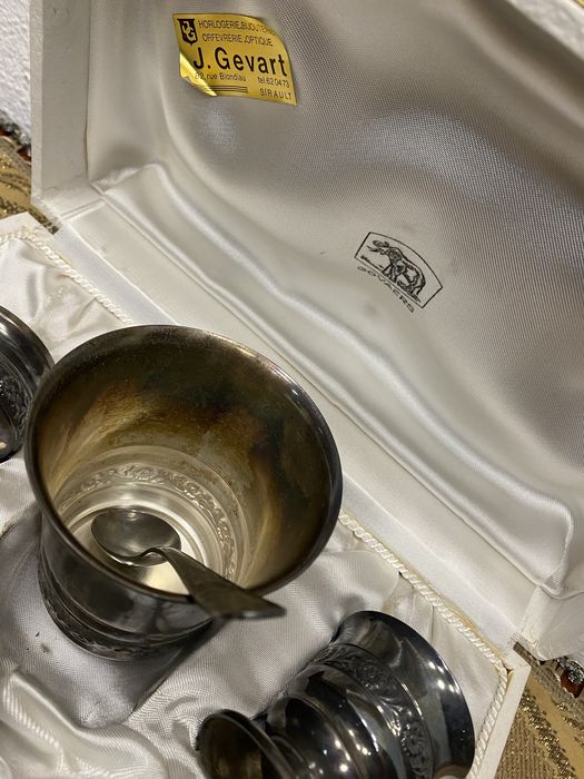 Посребрен троен кухненски сет с посребряване