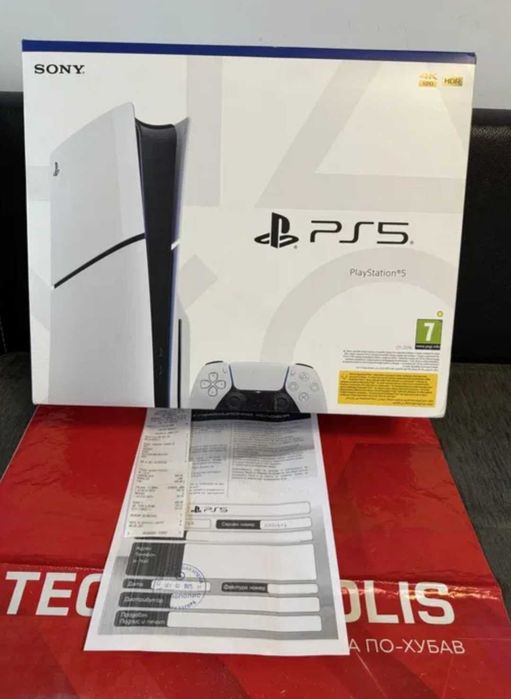 1год PS5 Slim DISK с 35 Playstation игри