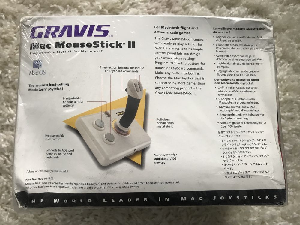 Mac mouseStick 2 Cravis Joystick Maneta Controller vintage machintosh