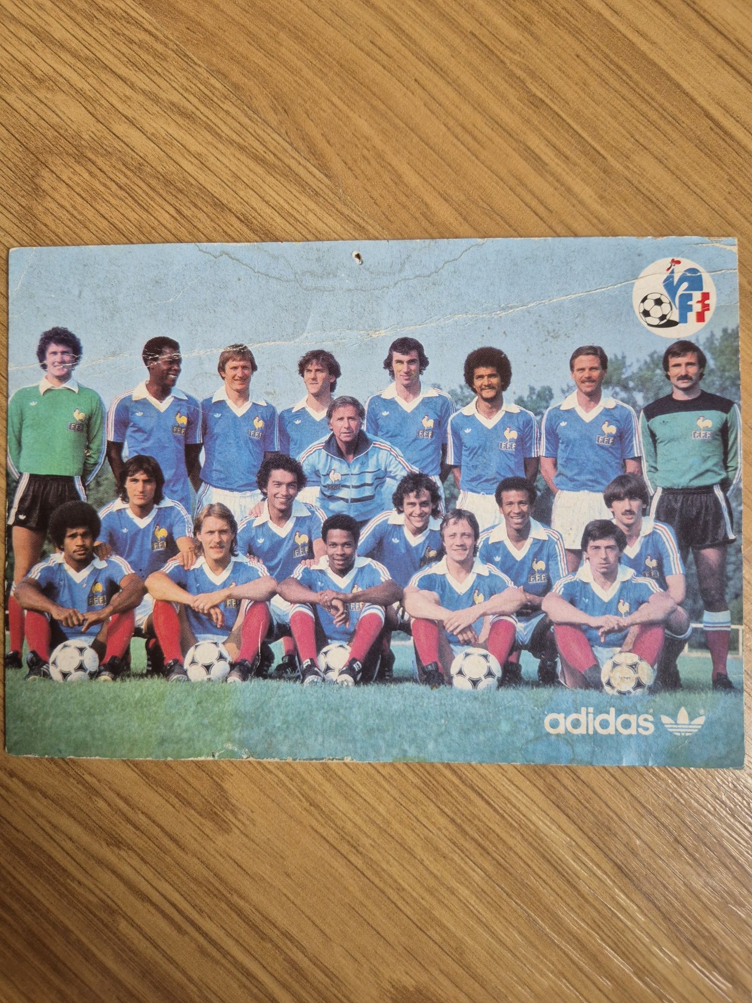 Картичка национален отбор на Франция 1981г.