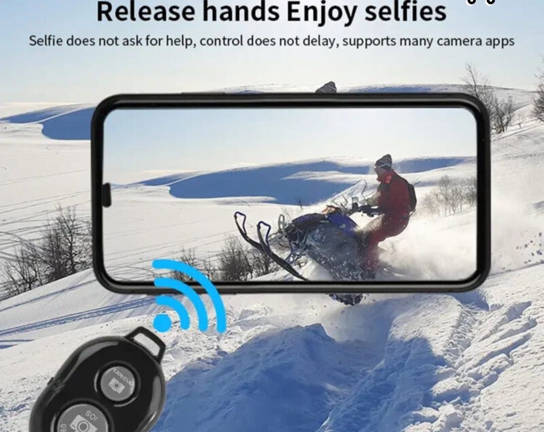 Telecomanda bluetooth pentru selfie