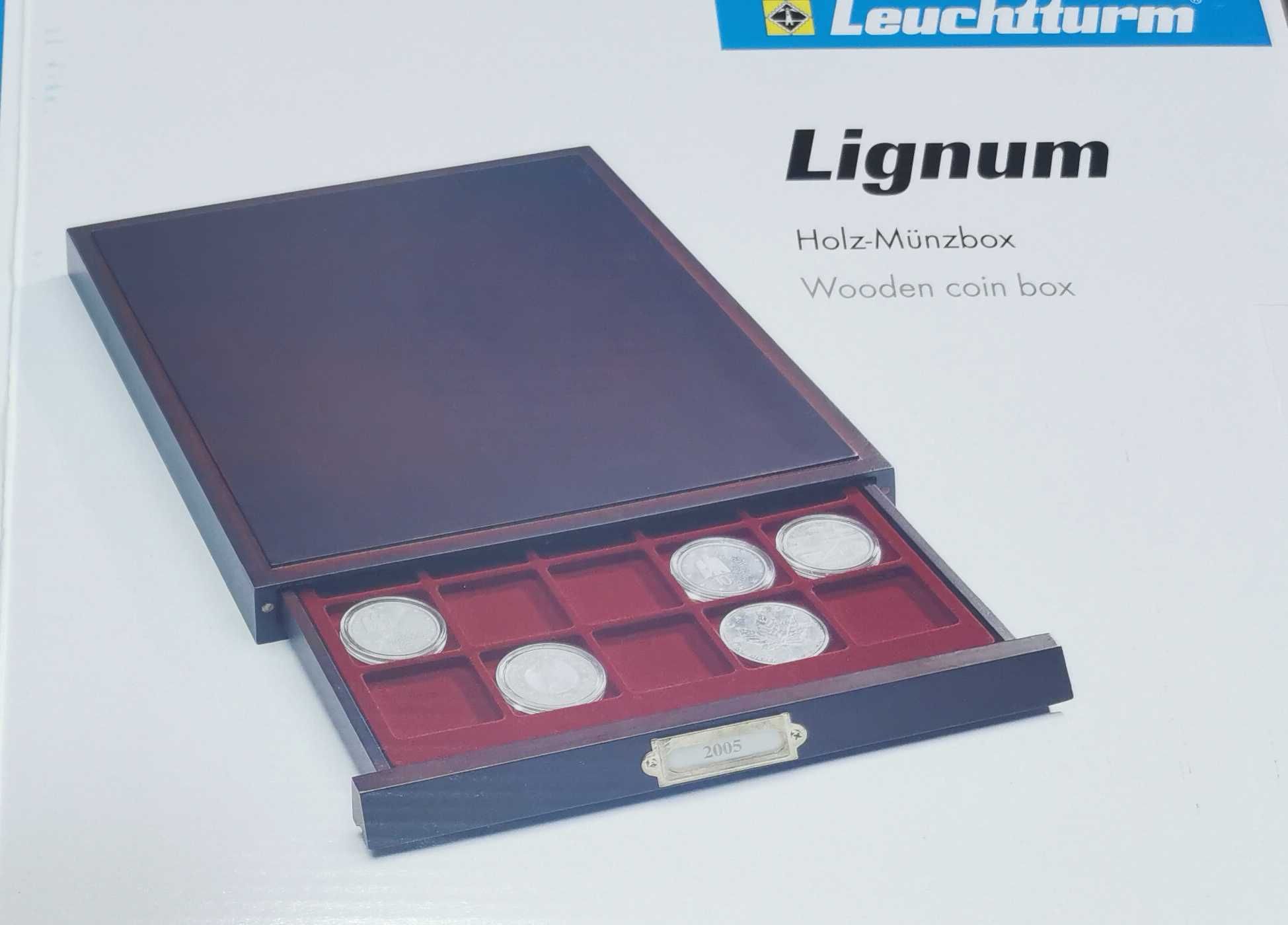 луксозна кутия тип чекмедже за 20 монети в капсули  или картончета