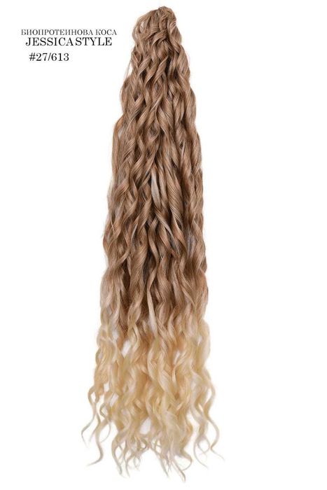 Уникална биопротеинова къдрава коса от канекалон - 60 см/100 грама!