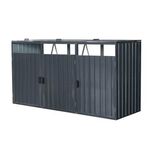 Cutie de gunoi metalică XL cu 3 boxe  AB