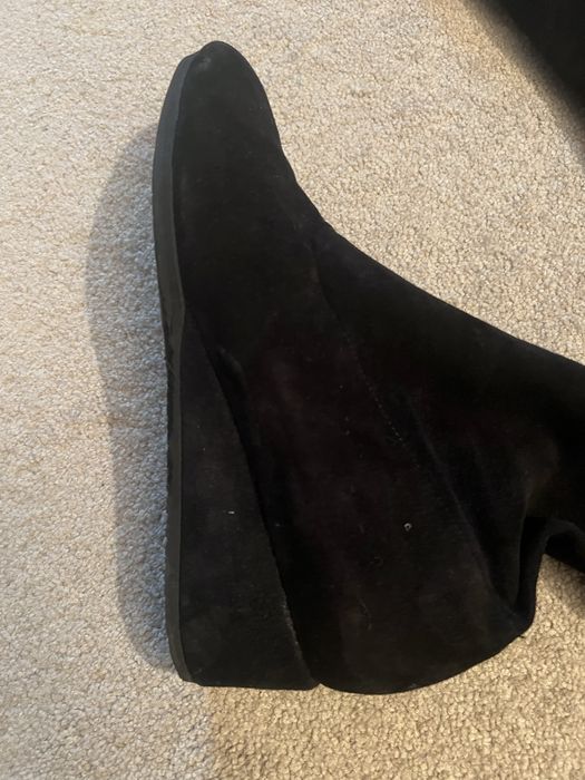 Cizme peste genunchi piele intoarsa naturala 37