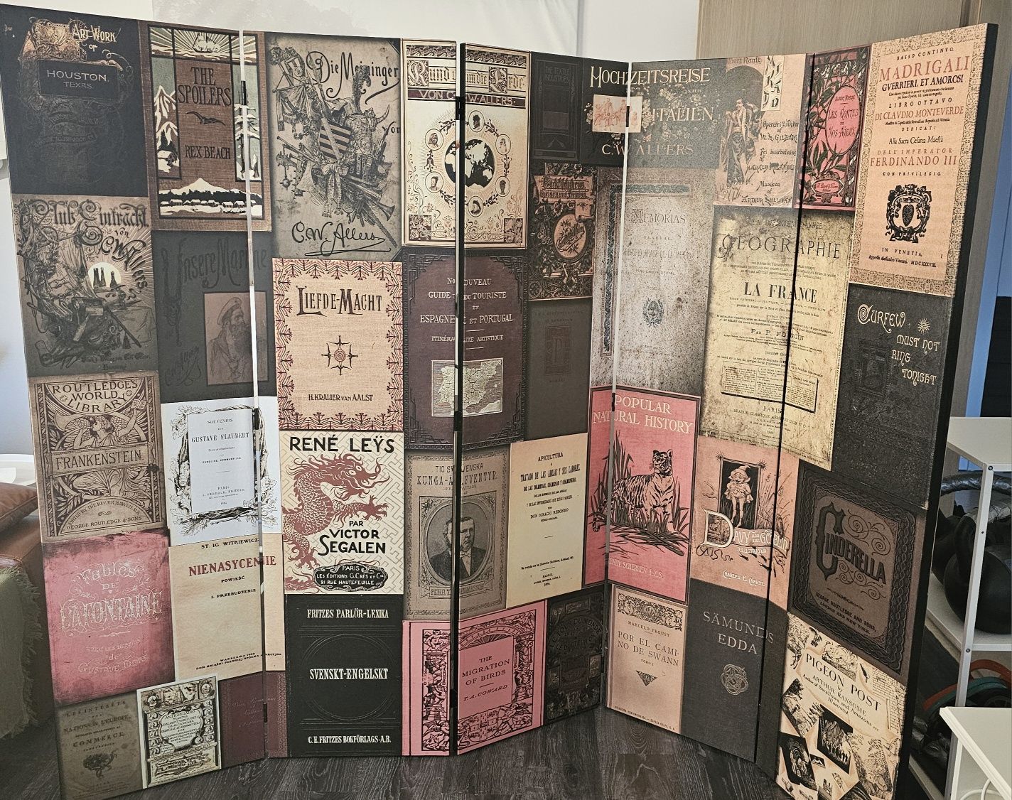 Paravan Interior 225x172cm, 5 panouri, Print Vlies Fata-Spate