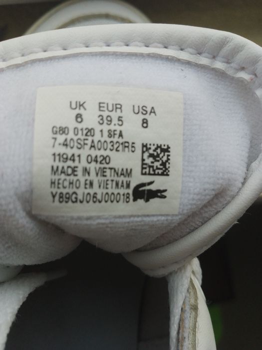 Adidasi Lacoste Nr 39