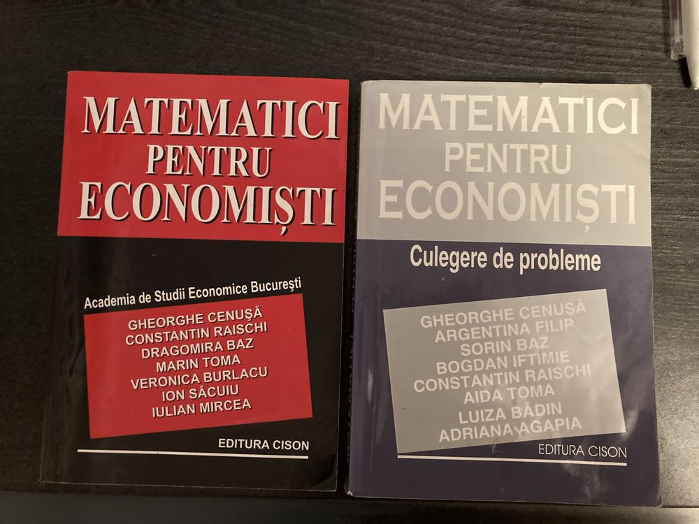 Matematici pentru economisti Gheorghe Cenusa