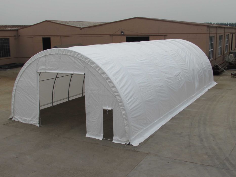 9x12 9x20 9x26 m Cort industrial halā semirotund Depozit verde gri alb