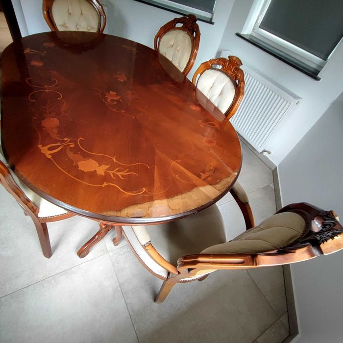 Masa si scaune englezesti, vintage