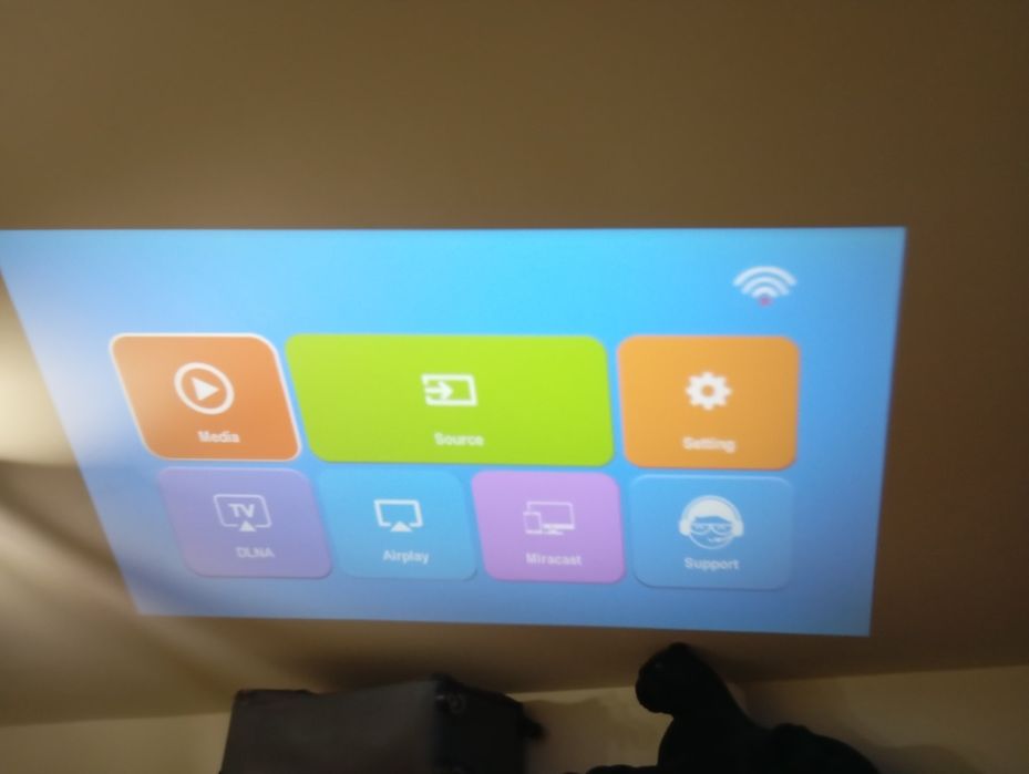 JMMO Projector,Wireless Wi-Fi Projector,Portable Projector With FullHD