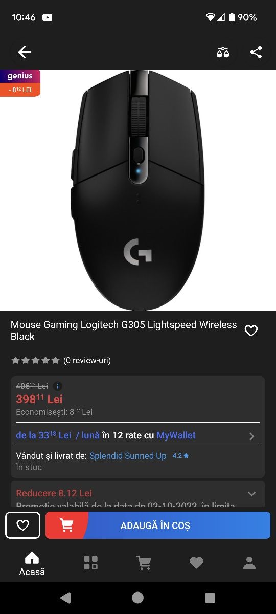 Mouse wireless Logitech g305