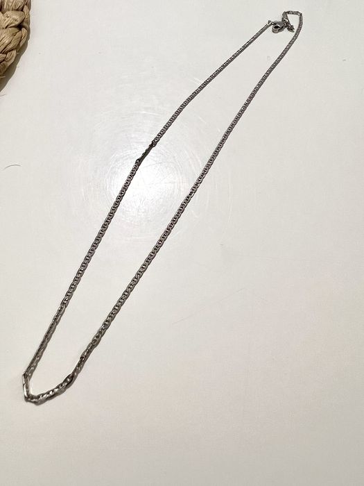 Lant de aur alb de 9K stantat 375 fara defecte, perfect pentru cadou