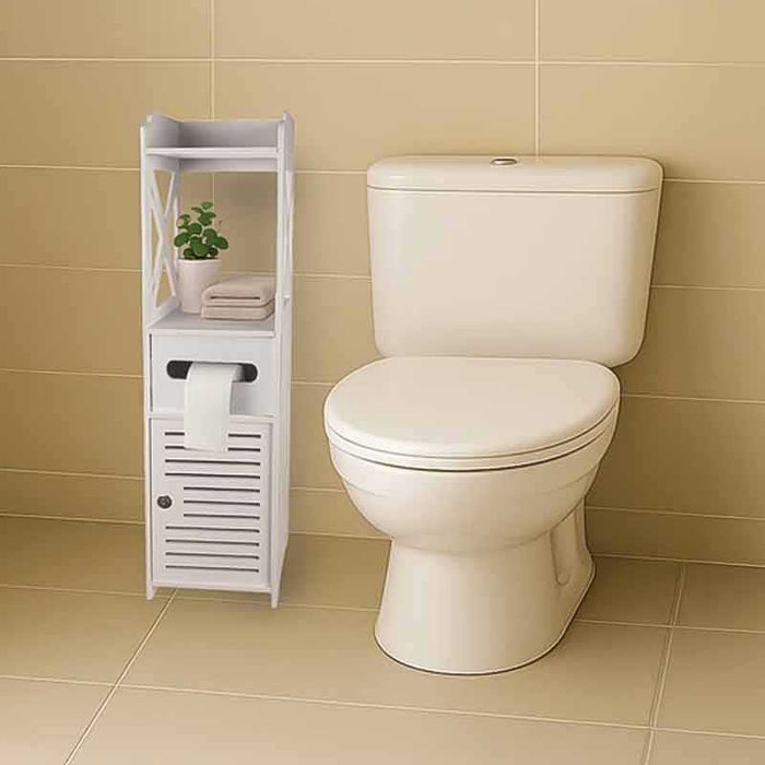 Шкаф за баня с поставка за тоалетна хартия, Ruhhy