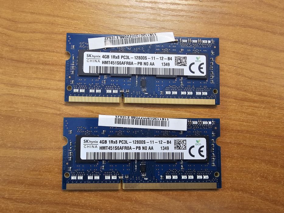 2 plăcuțe RAM laptop SK hynix 4GB DDR3L (PC3L-12800S)
