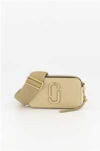 Marc Jacobs, geanta Snapshot crossbody, khaki bej, piele naturala