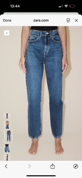 Дънки Zara Mom fit умален размер