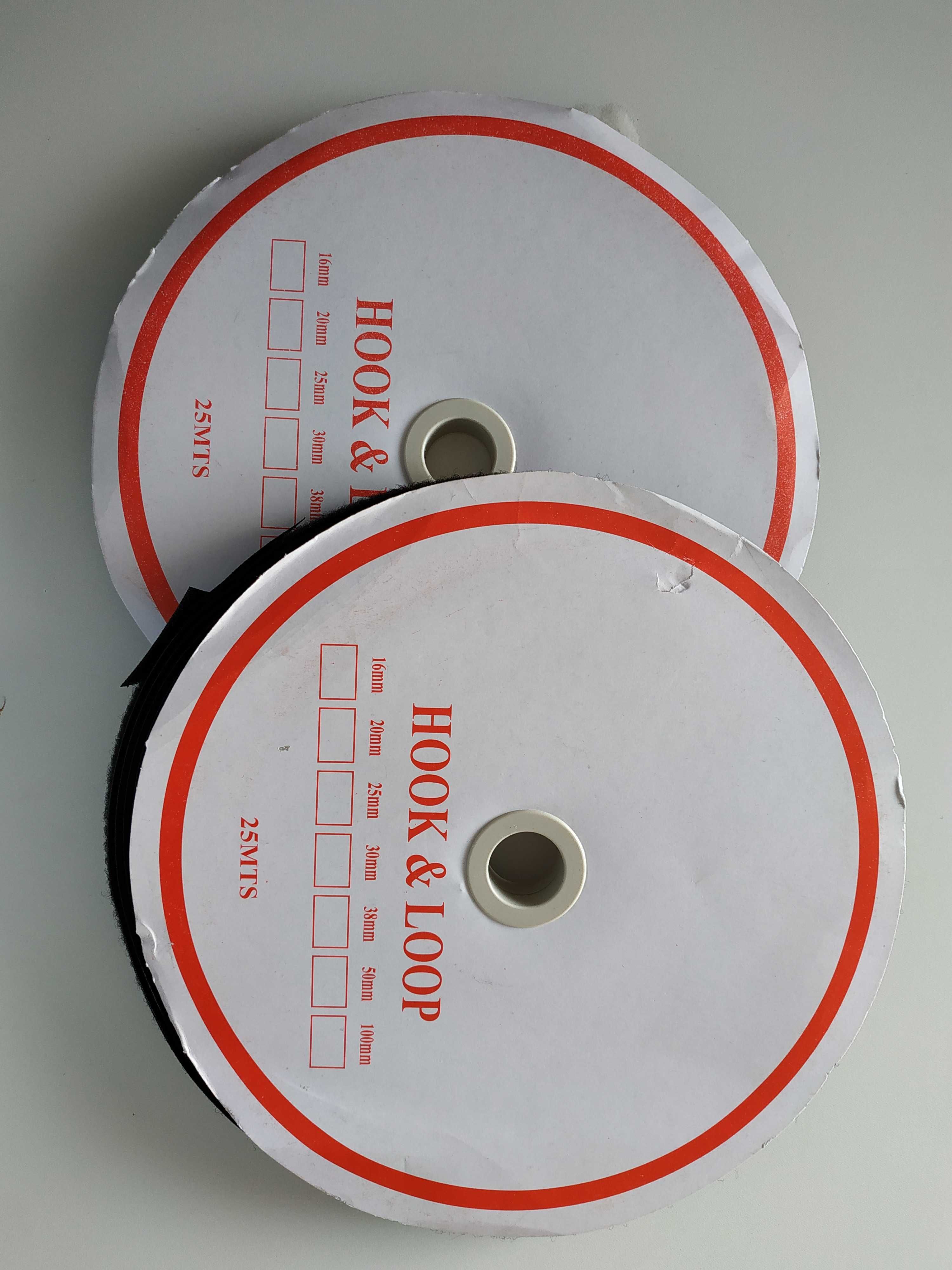 Banda velcro, cu scai, negru 20mm, 25m, tapițerie