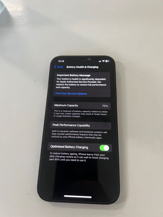 Iphone 12 64gb black 75 Battery