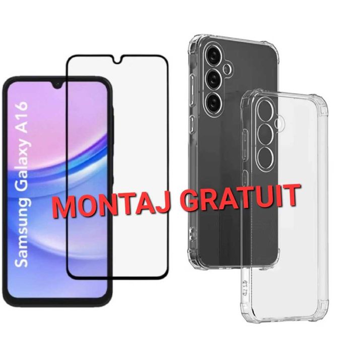 Set Samsung A14 A15 A16 A25 A35 A55 A71 - Husa AntiSoc + Folie Sticla
