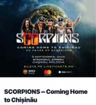 Vand 2 bilete la concertul Scorpions din Chisinau