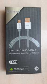 Cablu micro usb Betron Gold high speed 3A 1m nou sigilat