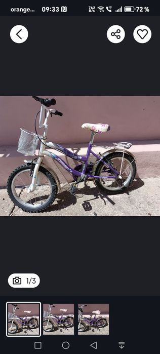 Bicicleta alb mov