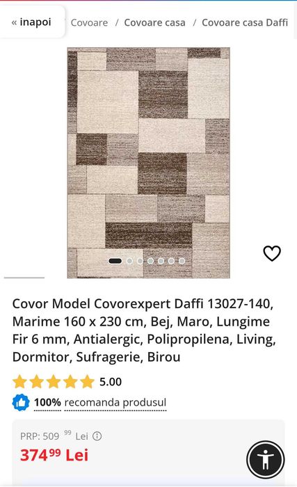 Covor gros de cameră