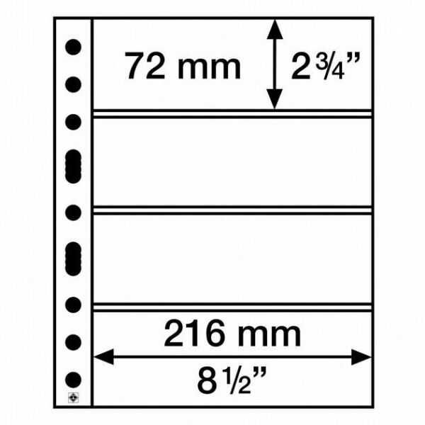 Grande-4C прозрачни листи- четири банкноти 216х72 мм/5 бр/