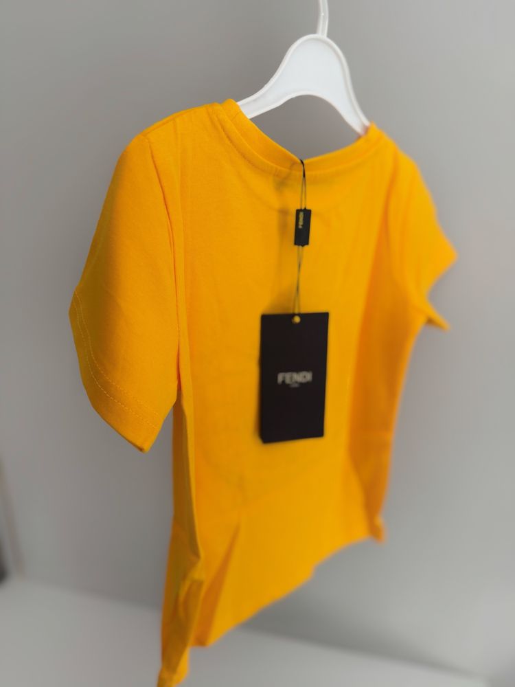 Детска блузка с къс ръкав #F - yellow