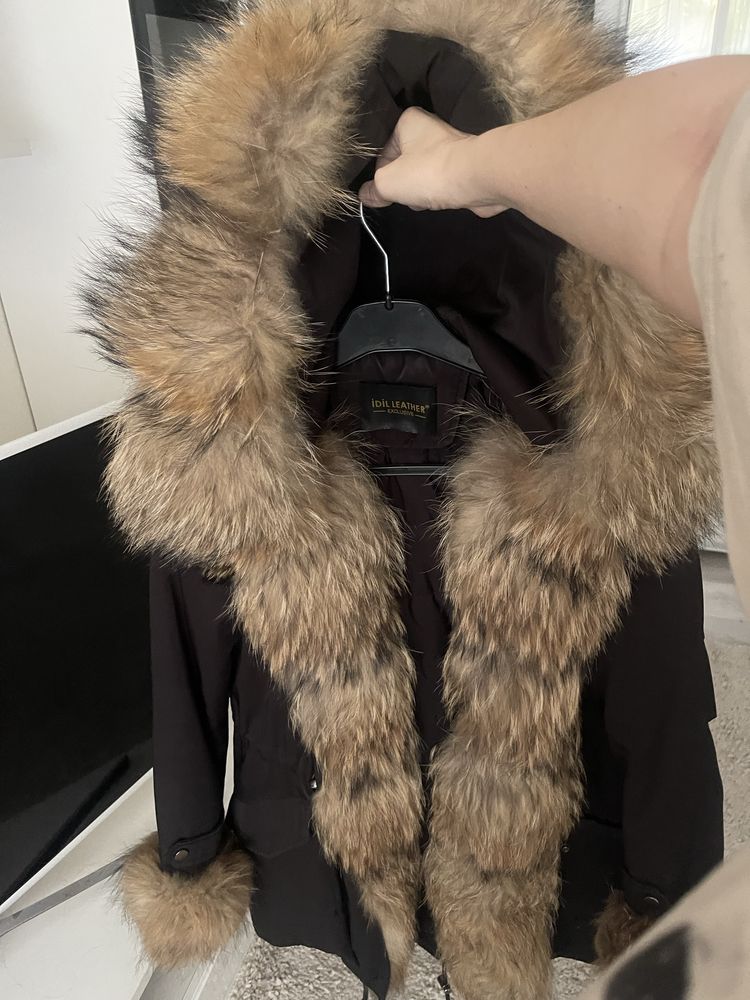 Geaca parka de blana