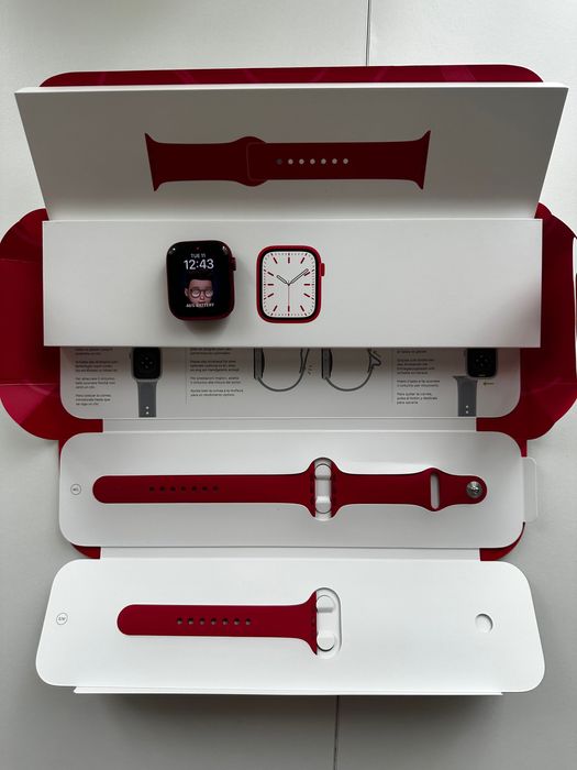 !!! Apple Watch 7 Cellular LTE, Product RED, 45 mm, ГАРАНЦИЯ Yettel !!